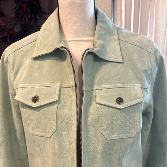 Charter Club Sage Green Suede - Picture 2 of 8